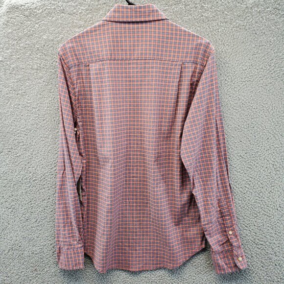 Mutual Weave Red Check Small Men's Button Up Long Sleeve Pocket - Picture 7 of 8